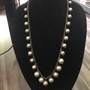 Elegant Silver Metal Balls Necklace